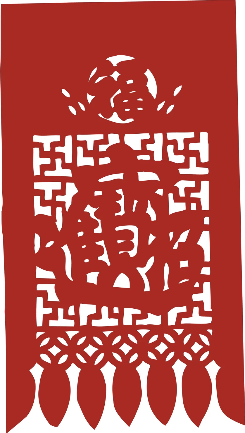中国风中式传统喜庆民俗人物动物窗花剪纸插画边框AI矢量PNG素材【1966】